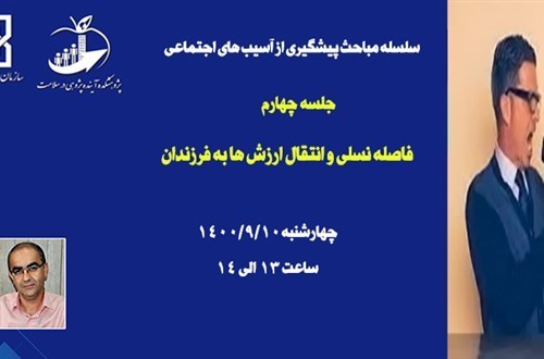 سلسله مباحث پیشگیری از آسیب‌های اجتماعی(جلسه چهارم: فاصله نسلی و انتقال ارزش ها به فرزندان)